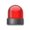 Police Car Light emoji on LG